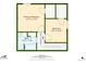 A floor plan shows the primary bedroom, bath, second bedroom and hall of the home at 7933 Chase Cir # 182, Arvada, CO 80003