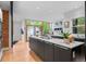 Stylish kitchen featuring stainless steel appliances, a center island, and an open layout at 360 S Ogden St, Denver, CO 80209