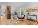 Inviting living area with hardwood floors, a decorative fireplace, and an open floor plan at 360 S Ogden St, Denver, CO 80209