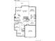 Main level floor plan featuring kitchen, living room, primary bedroom, and garage at 14916 E Crestridge Pl, Centennial, CO 80015