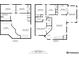 Detailed floorplan showcasing the layout of the home's two floors, including room dimensions at 690 W Jamison Cir, Littleton, CO 80120