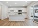 Modern kitchen with white cabinets, island and stainless steel appliances at 1382 Rock Cliff Ave, Erie, CO 80516