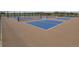 Pickleball courts are surrounded by black fence for sports enthusiasts in the community at 7470 Blue Water Ln, Castle Rock, CO 80108