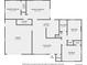 Floor plan showing a kitchen, living room, bedrooms, bathrooms, and a garage at 2965 S Birch St, Denver, CO 80222