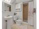 Bathroom featuring tiled shower, new fixtures, and updated design for a modern look at 2092 S Helena St # C, Aurora, CO 80013