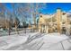 Community pool area covered in snow during winter at 4896 S Dudley St # 7-7, Littleton, CO 80123