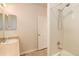 Functional bathroom featuring a vanity, shower, and neutral decor, perfect for everyday use at 1462 Raindrop Way, Castle Rock, CO 80109
