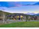 Stunning exterior view of a modern home with mountain views and well manicured lawn at 294 Gold Run Rd, Breckenridge, CO 80424