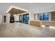 Contemporary living room featuring hardwood floors, modern fireplace, and mountain views at 294 Gold Run Rd, Breckenridge, CO 80424