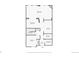 Detailed first floor plan featuring a great room, dining room, kitchen, and bedroom at 1699 N Downing St # 409, Denver, CO 80218