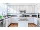 Stylish kitchen with white cabinets, stainless steel appliances, and granite countertops at 1699 N Downing St # 409, Denver, CO 80218