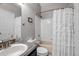 Cozy bathroom with shower, tub, toilet and sink at 6001 Castlegate Dr # A33, Castle Rock, CO 80108