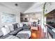 Open-concept living space featuring a living room, dining area, and kitchen at 6001 Castlegate Dr # A33, Castle Rock, CO 80108