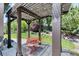 Outdoor living is easy with this shady pergola, featuring outdoor seating and string lights for ambiance at 2347 S Loveland St, Lakewood, CO 80228