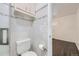 Updated bathroom with new toilet and shower at 7930 Poplar St, Commerce City, CO 80022