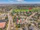 Aerial view of home near the Lone Tree Golf Course, showcasing the surrounding neighborhood and convenient location at 9411 La Quinta Way, Lone Tree, CO 80124