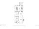 First-floor floor plan featuring an open layout with a kitchen, dining room, living room, and bedrooms at 3135 California St, Denver, CO 80205
