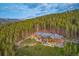 Majestic mountain home surrounded by lush forest, with expansive windows offering views and natural light at 242 Point View Pl, Breckenridge, CO 80424