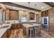 Beautiful kitchen with a stone backsplash, stainless steel appliances, granite countertops, and a center island at 242 Point View Pl, Breckenridge, CO 80424