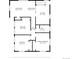A floor plan showing a living room, dining area, kitchen, hall, bath, and bedrooms on the first floor at 1671 S Chase St, Lakewood, CO 80232