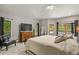 Main bedroom offers natural light with an exterior door, and an ensuite bathroom at 929 Tenderfoot Dr, Larkspur, CO 80118