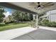 Covered back porch and patio with beautiful backyard views at 7123 S Hudson Cir, Centennial, CO 80122