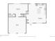 Detailed first floor plan showcasing the living room, kitchen, dining room, bathroom, and garage layout at 7123 S Hudson Cir, Centennial, CO 80122