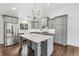 Modern kitchen with stainless steel appliances and a center island at 7123 S Hudson Cir, Centennial, CO 80122