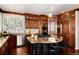 Elegant kitchen with dark wood cabinets and granite countertops at 73 Falcon Hills Dr, Highlands Ranch, CO 80126