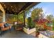 Cozy front porch with comfortable seating and inviting string lights at 286 S Gilpin St, Denver, CO 80209