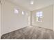 Empty bedroom featuring plush carpet and multiple windows at 18241 E 47Th Dr, Denver, CO 80249