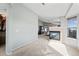 Large bedroom connects with a walk-in closet and boasts a beautiful fireplace and window at 1929 Baguette Dr, Castle Rock, CO 80108