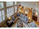 Open-concept living room with large windows, comfortable seating, and stylish decor at 22921 E Euclid Cir, Aurora, CO 80016