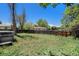Fenced backyard offering privacy and room for outdoor activities at 16215 E Brunswick Dr, Aurora, CO 80013