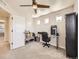 Well-lit office space with neutral walls, carpet and functional furnishings at 3744 Celestial Ave, Castle Rock, CO 80109