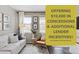 Bright living room featuring a modern couch, large windows, and neutral decor, offering a cozy and inviting space at 21823 E 8Th Ave, Aurora, CO 80018