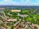 Stunning aerial view of the property highlighting its proximity to Garfield Lake Park and the surrounding neighborhood at 1070 S Newton St, Denver, CO 80219