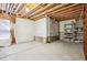 Unfinished basement with concrete floor and open ceiling; ready for personalization at 1878 S Cole St, Lakewood, CO 80228