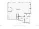 Basement floor plan showcasing unfinished space, a bathroom, and a bedroom at 9536 W Avalon Dr, Littleton, CO 80127