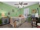 Bright bedroom featuring neutral-toned walls, comfortable bed, and natural lighting at 5400 Heatherton Ln, Highlands Ranch, CO 80130