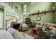 Inviting living area with staircase, hardwood floors, and comfortable seating arrangement at 5400 Heatherton Ln, Highlands Ranch, CO 80130