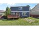 Two-story home featuring a backyard with a wooden deck at 10295 Ravenswood Ln, Highlands Ranch, CO 80130