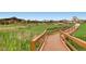 Wooden walkway winding through a scenic community landscape at 14461 Mosaic Ave, Parker, CO 80134