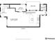 First floor plan showcasing the layout of the living room, kitchen/dining room, office, balcony, and bathroom at 5371 E 63Rd Pl, Commerce City, CO 80022