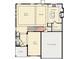 Detailed floor plan showcasing the layout with kitchen, living room, and garage at 18090 E 47Th Dr, Denver, CO 80249