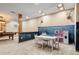Spacious finished basement with pool table, chalkboard and play area at 5034 E Otero Cir, Centennial, CO 80122