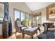Bright sitting area with large windows and comfortable accent chair at 5034 E Otero Cir, Centennial, CO 80122