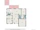 Floor plan featuring kitchen, living room, bedrooms, bathrooms, dining area, patio, and garage at 6235 W Floyd Ave, Denver, CO 80227