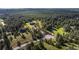 Aerial view showcases the home's prime location, surrounded by lush forests and scenic landscapes at 230 S Big Meadow Trl, Franktown, CO 80116