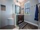 Bright and updated bathroom with tiled shower and modern vanity at 230 S Big Meadow Trl, Franktown, CO 80116